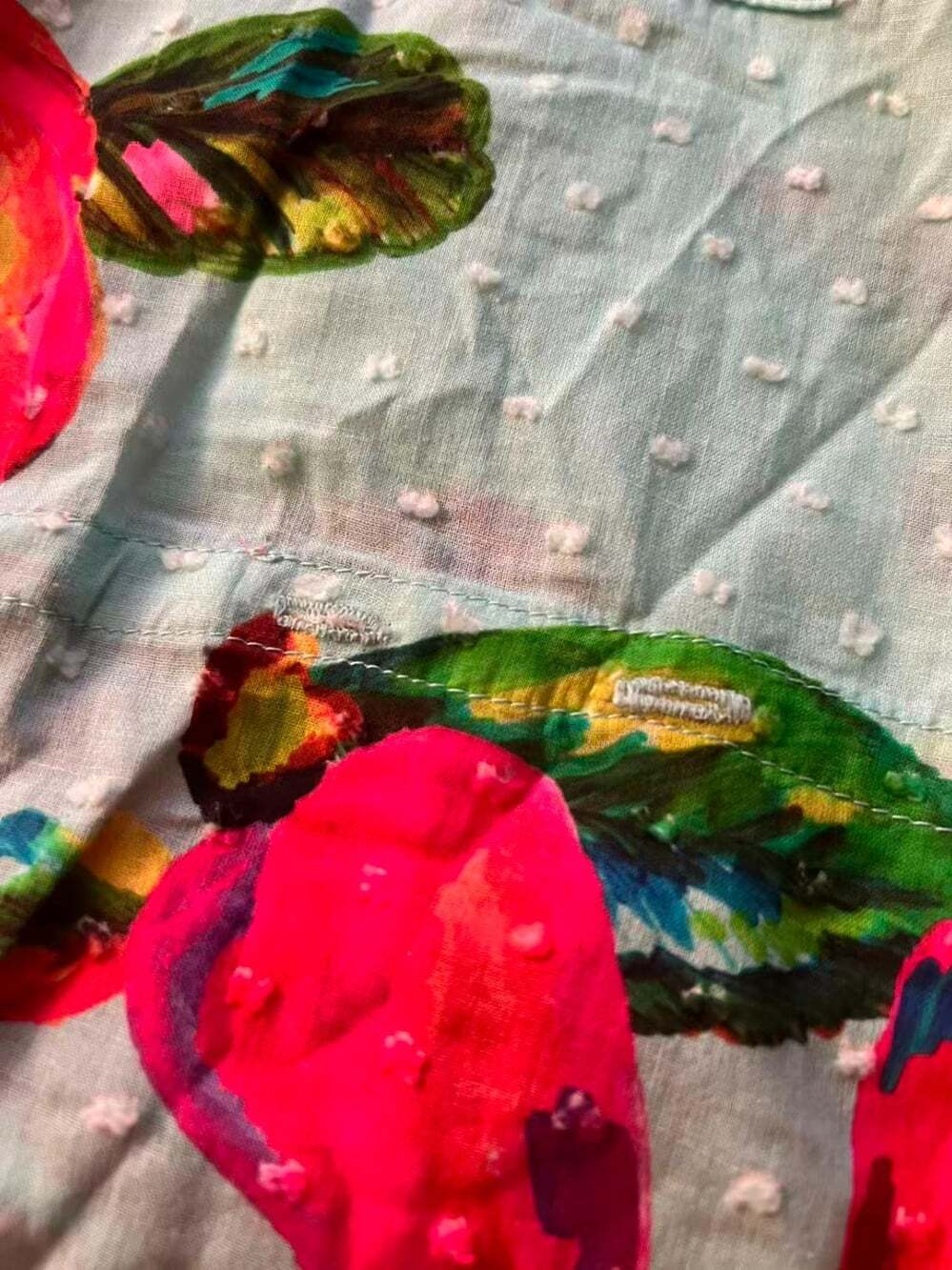NWOT Tropical Fruit Parrot Print Mini Dress Size S - Picture 14 of 14
